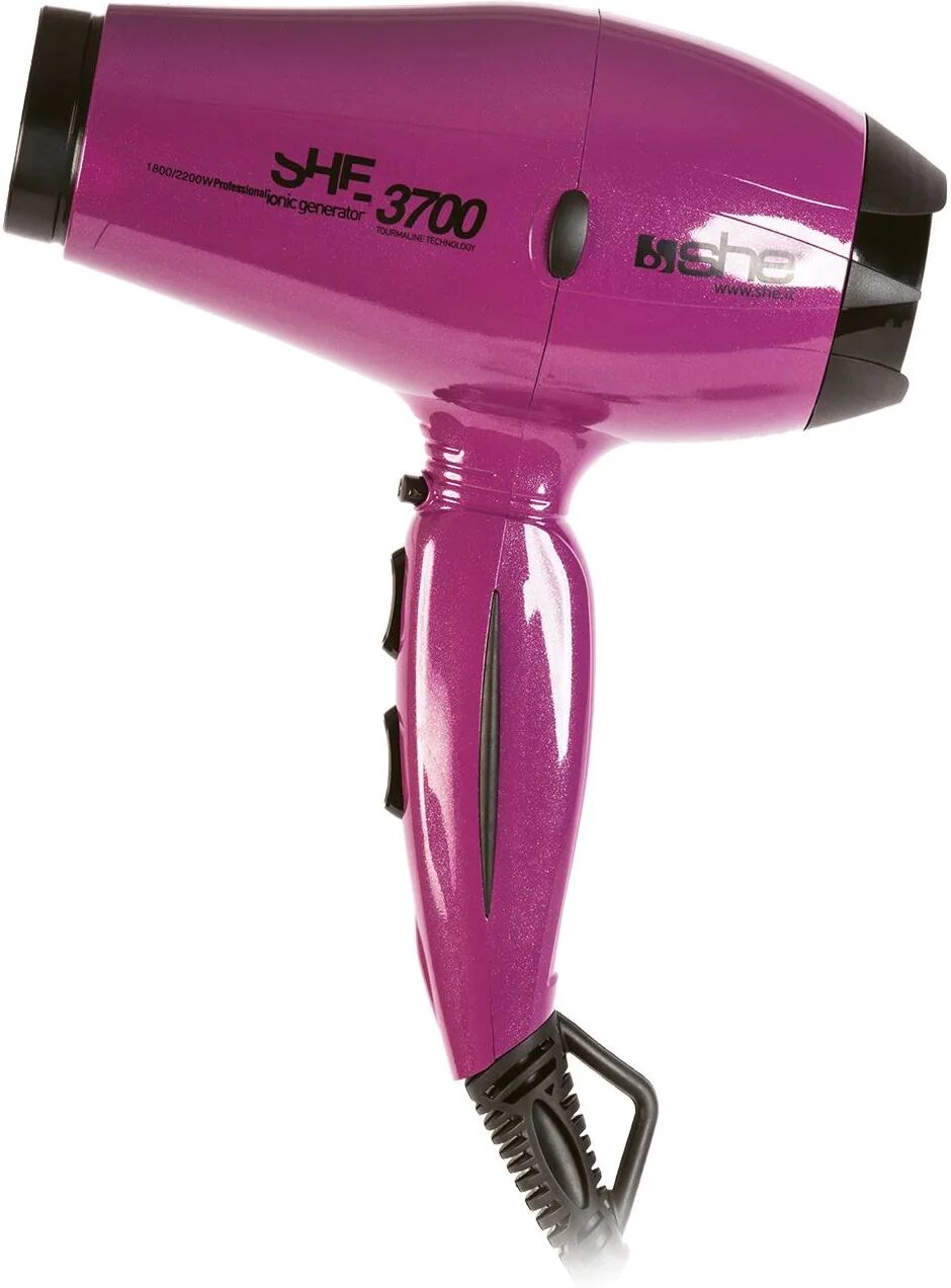 She Professional Asciugacapelli Compatto 3700 Ionic 2200 W Colore Viola