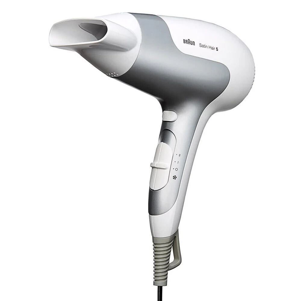 Braun Silk-épil 5 HD580 asciuga capelli 2500 W Argento, Bianco