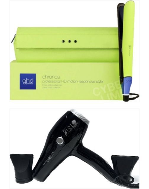 Piastra Ghd Chronos Verde Lime Con Pochette  Piu' Phon Retro' Excelsa Sirio 2300 Watt