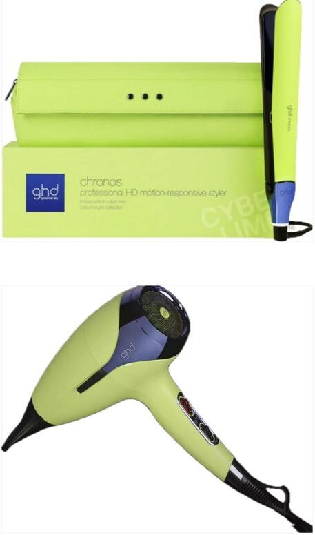 Piastra Ghd Chronos Lime Verde Con Pochette Piu' Phon Helios Verde Lime