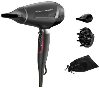 Rowenta K/Pro Stylist CV888LF0 asciuga capelli 2200 W Nero, Cromo (CV888L)