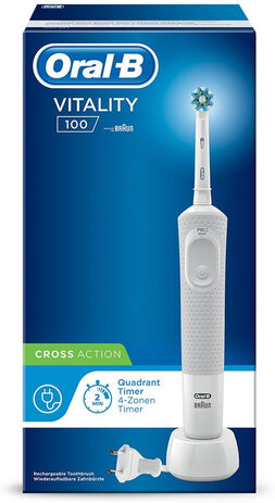 Procter & Gamble Srl Oral-B Power Vitality D100 Crossact Bianco