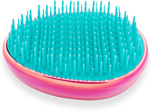 3 Claveles Brosse Démêlante Manche Fuschia Picots Turquoise Petit Modèle