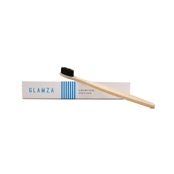 Glamza Brosse à Dents Charbon Actif et Bambou