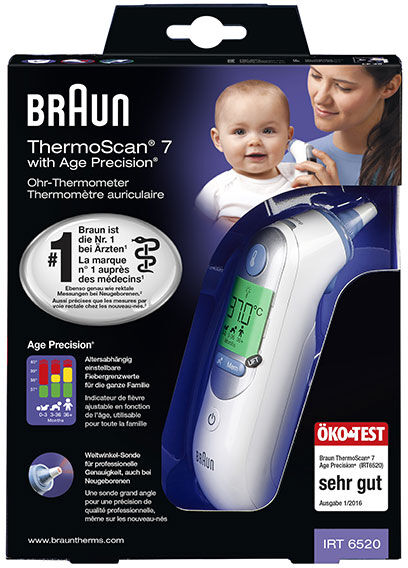 Braun Thermoscan 7 Thermomètre Auriculaire IRT 6520