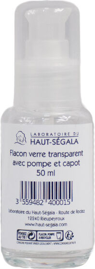 Haut Ségala Haut-Ségala Do It Yourself Flacon Verre Transparent avec Pompe et Capot 50ml