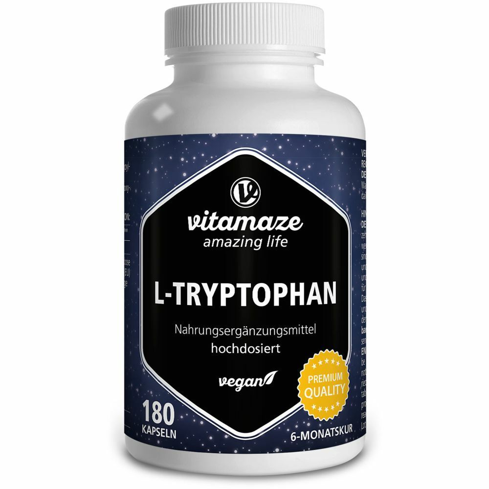 vitamaze L-Tryptophan 500 mg hochdosiert 180 St Kapseln