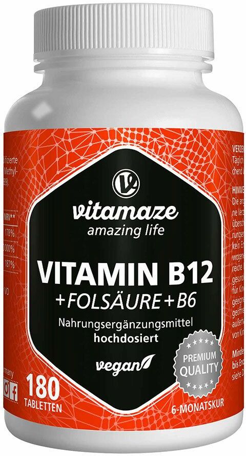 VITAMAZE GMBH B12 1.000 µg hochdos. + B9 + B6 vegan