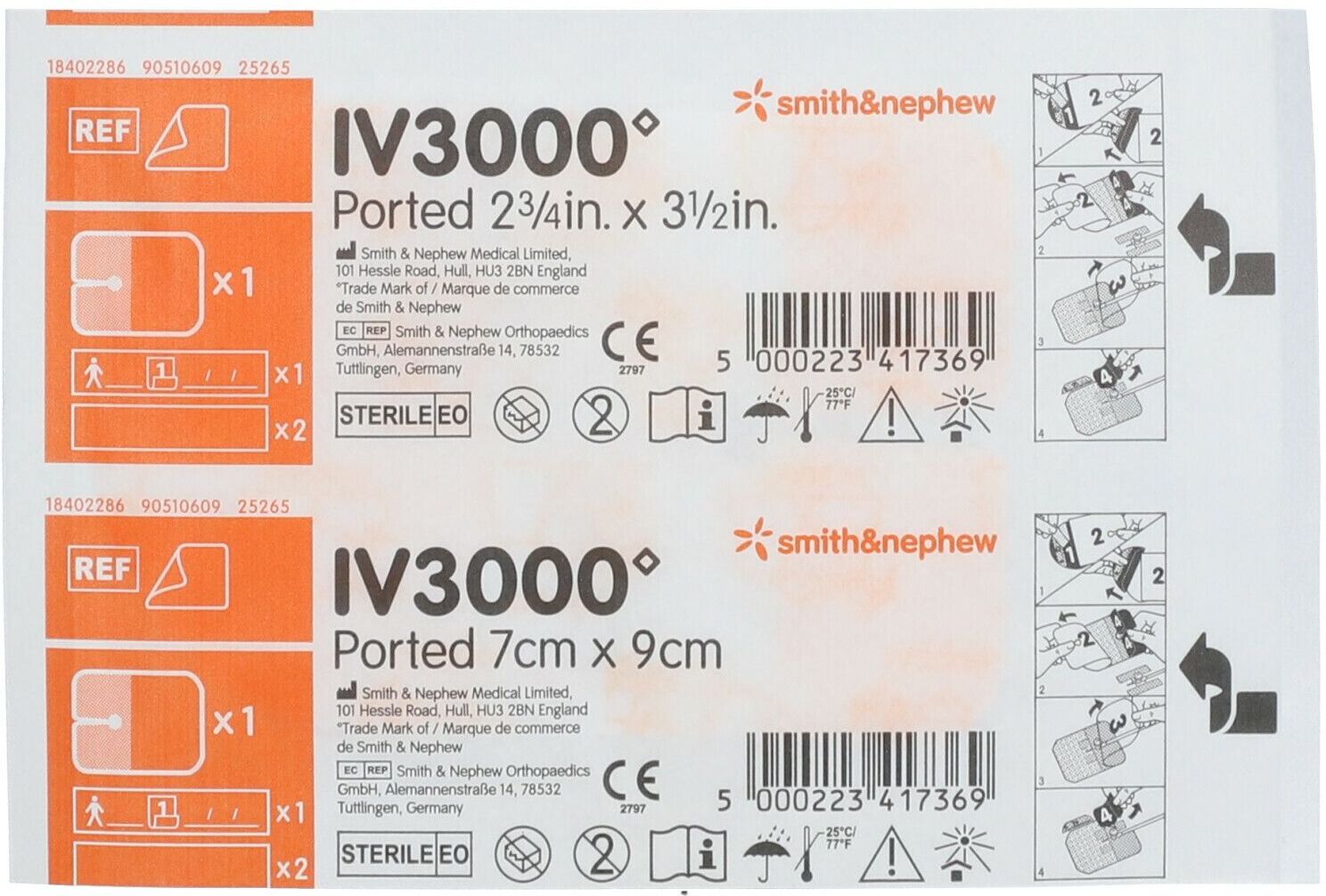 SMITH NEPHEW Opsite Iv3000 7 x 9 cm