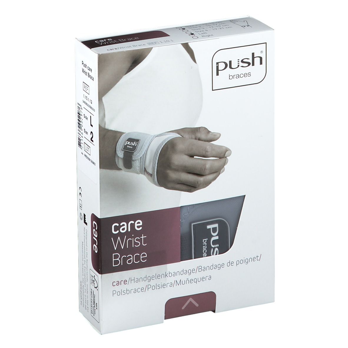 VITAMED Push Care Handgelenkbandage links 15-17 cm Größe 2
