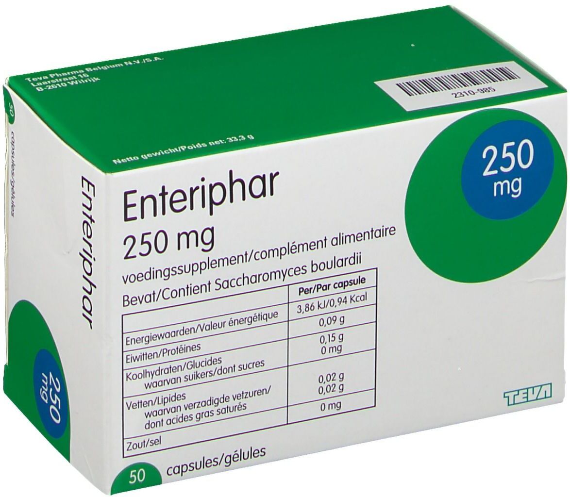 TEVA PHARMA BELGIUM Teva Enteriphar 250 mg