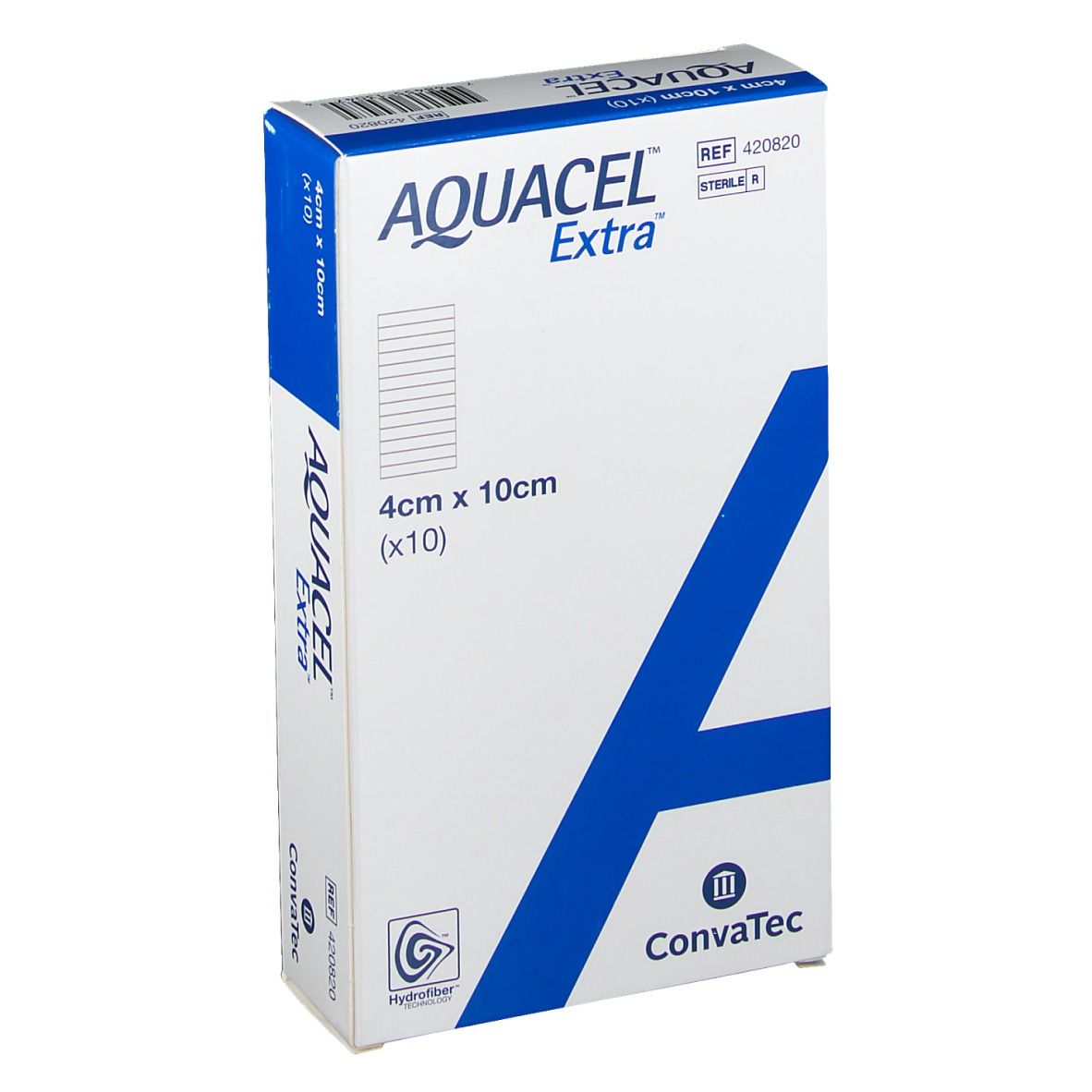 CONVATEC BELGIUM Aquacel™ Extra™ Hydrofiber mit verstärkenden Fasern 10 x 4 cm