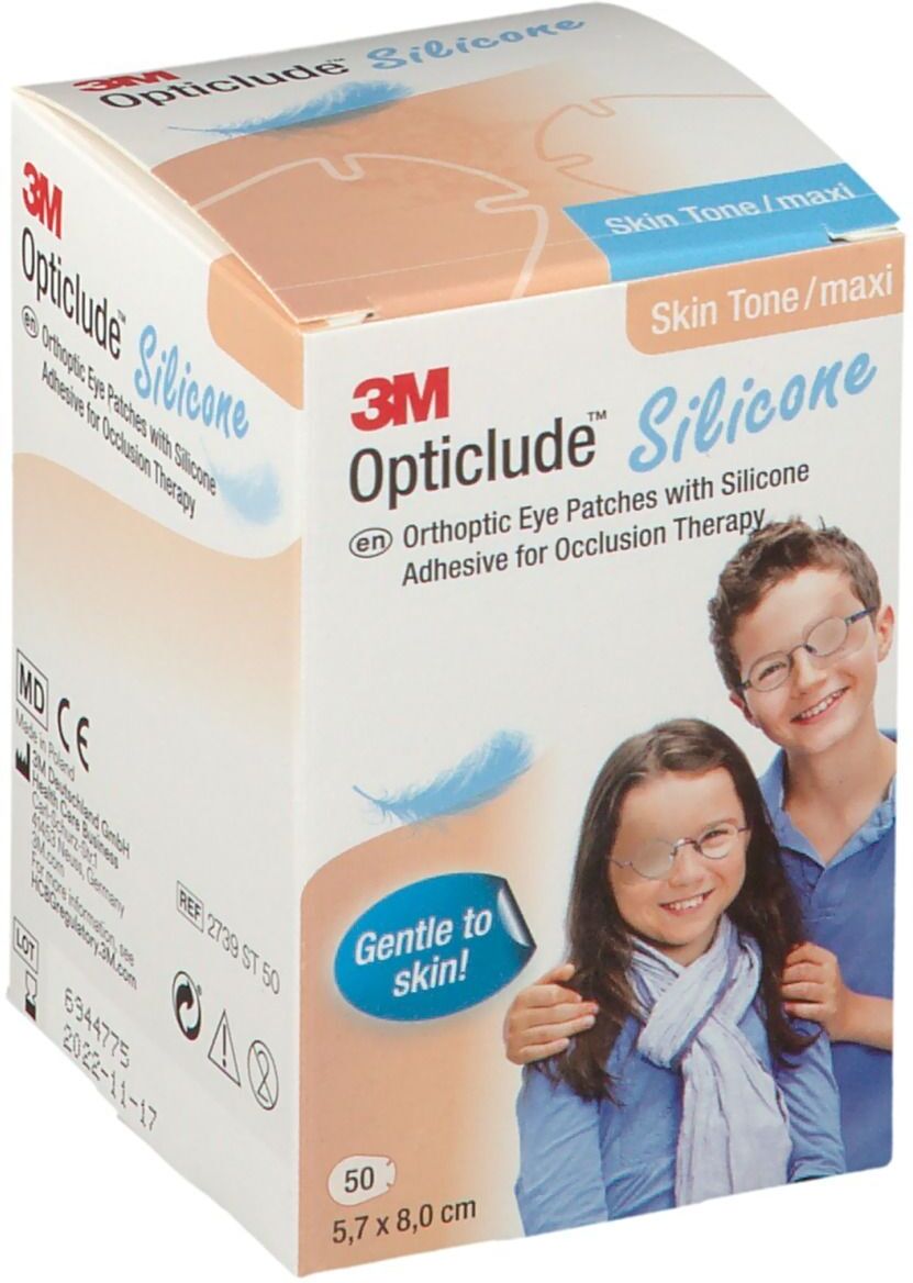 3M Opticlude™ Silicone Hautfarbe maxi Augenpflaster 5,7 x 8 cm