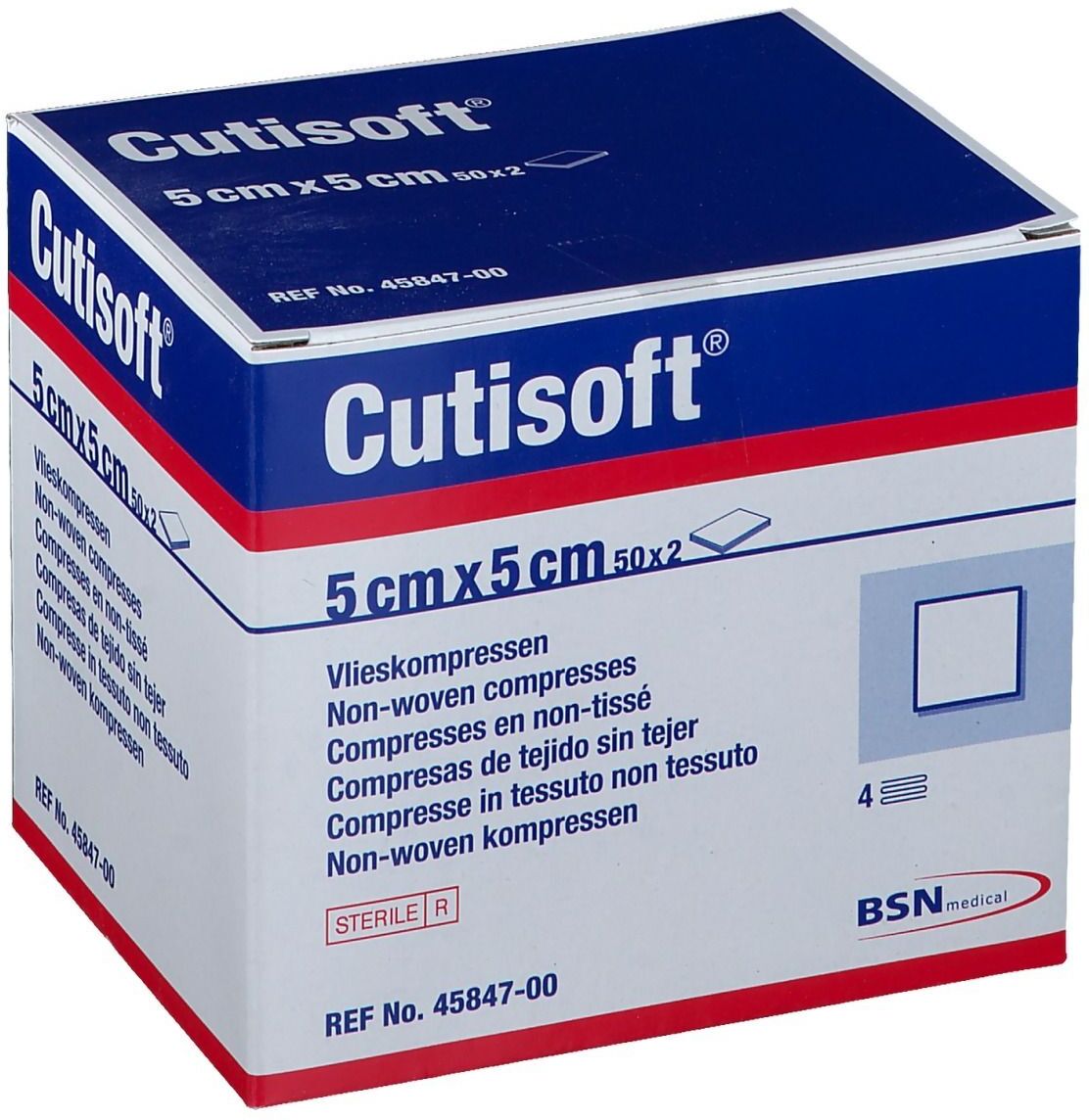 BSN MEDICAL Cutisoft® Vliesstoffkompressen Steril 5 x 5 cm