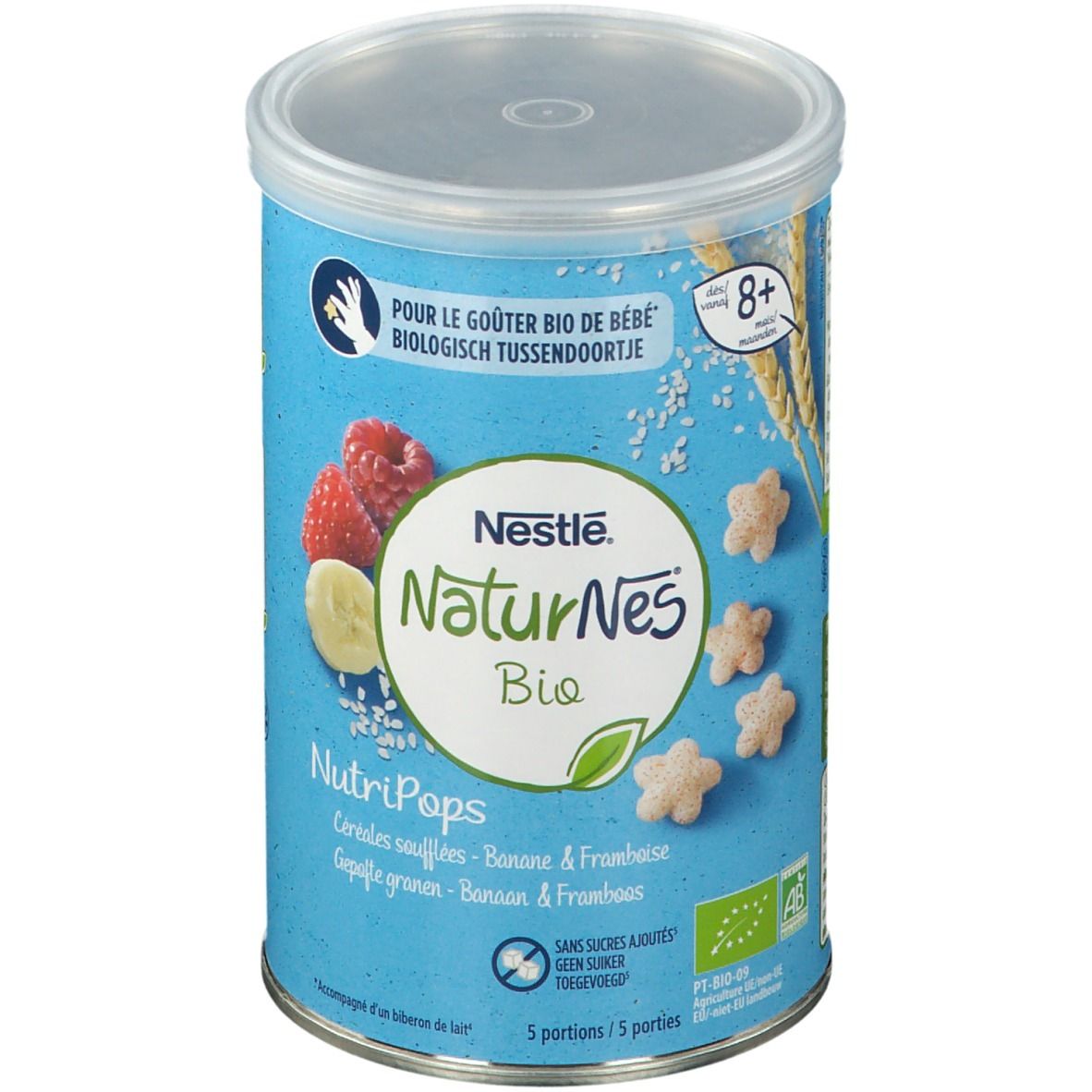 NESTLE BELGILUX Nestlé NaturNes® Bio NutriPops Banane Himbeere