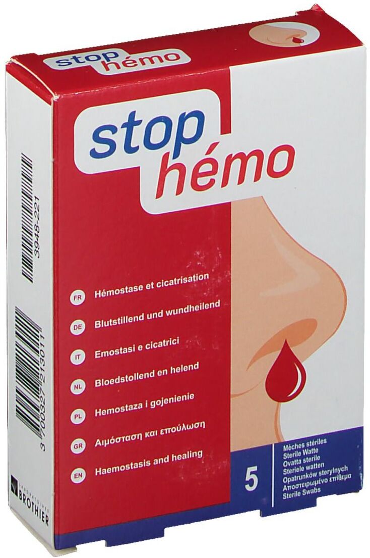 GSA HEALTHCARE Stop Hémo Sterile Dochte 5 x 4 cm