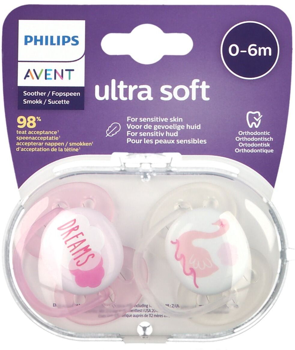 Bomedys NV Philips Avent ultra soft Schnuller Girl 0-6 Monate