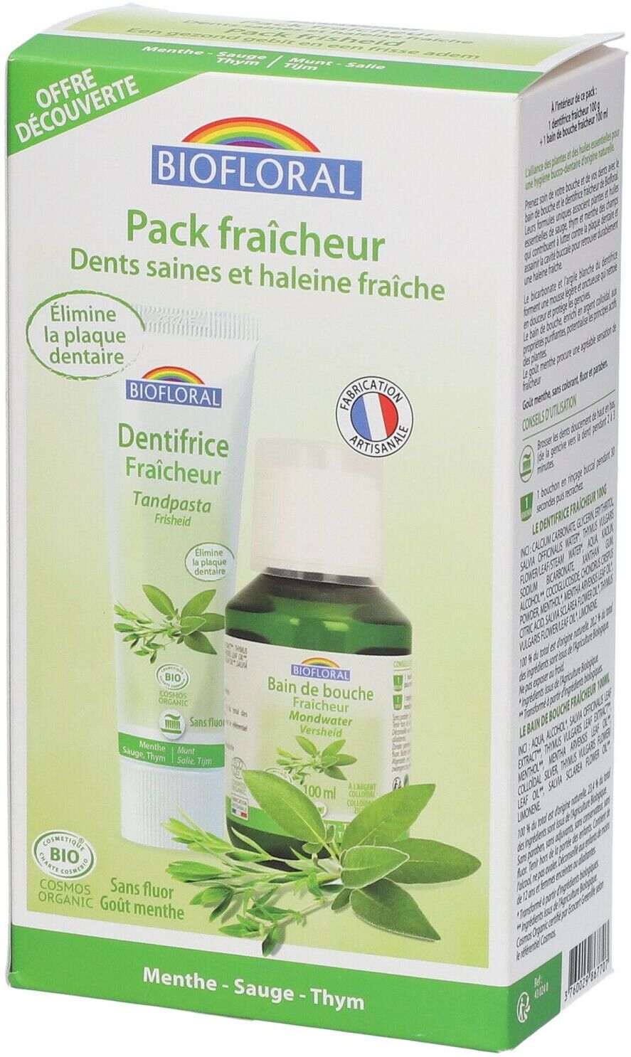 PRANAROM INTERNATIONAL Biofloral Frische-Pack - Zahnpasta + Mundwasser Kolloidales Silber