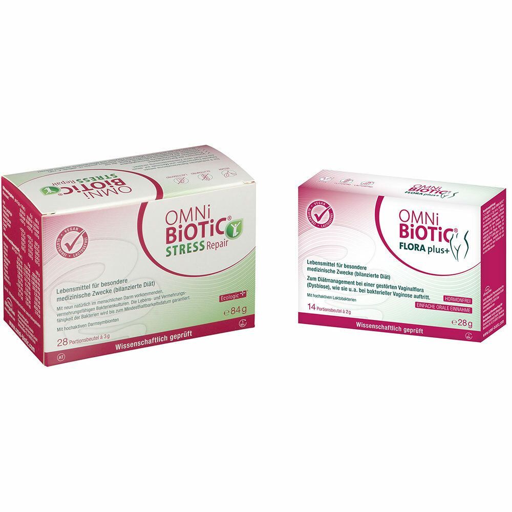 Diverse OMNi-BiOTiC® Flora plus+ + Stress Repair