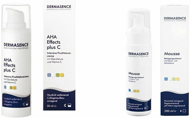 P&M COSMETICS GmbH & Co. KG Dermasence Mousse Reinigungsschaum + AHA Effects + C Pflegecreme