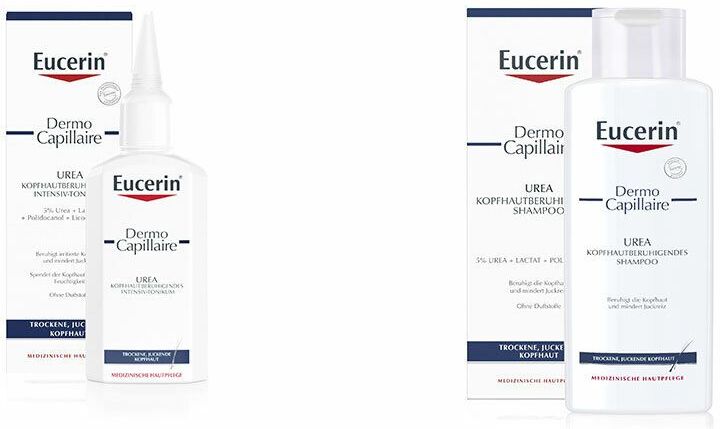 Beiersdorf AG Eucerin Eucerin® DermoCapillaire Kopfhautberuhigendes Urea Shampoo + Eucerin® DermoCapillaire Kopfhautberuhigendes Urea Intensiv-Tonikum