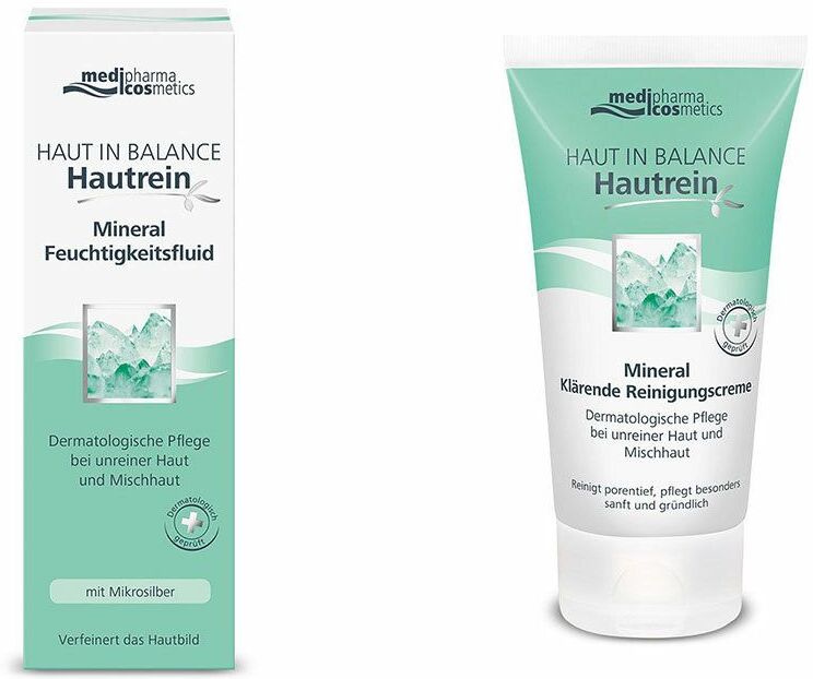 Dr. Theiss Naturwaren GmbH medipharma cosmetics Haut in Balance Mineral Klärende Reinigungscreme + Mineral Feuchtigkeitsfluid