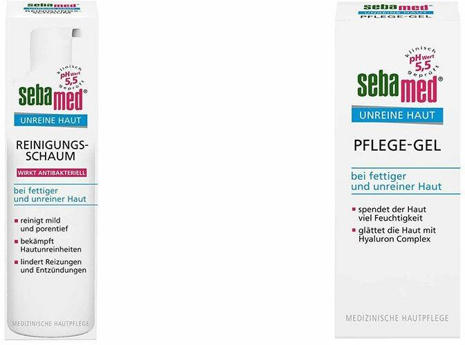 Sebapharma GmbH & Co.KG sebamed® Unreine Haut Pflege-Gel + Reinigungsschaum