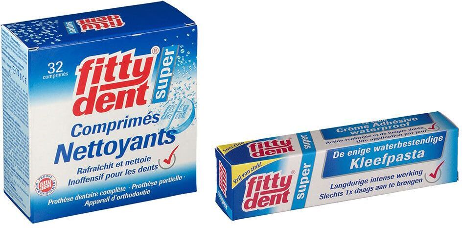 QPHARM fittydent® super Haftcreme + Reinigungstabletten