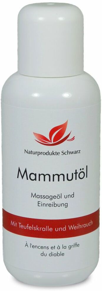 Naturprodukte Schwarz Mammutöl - Massageöl mit Teufelskralle und Weihrauch