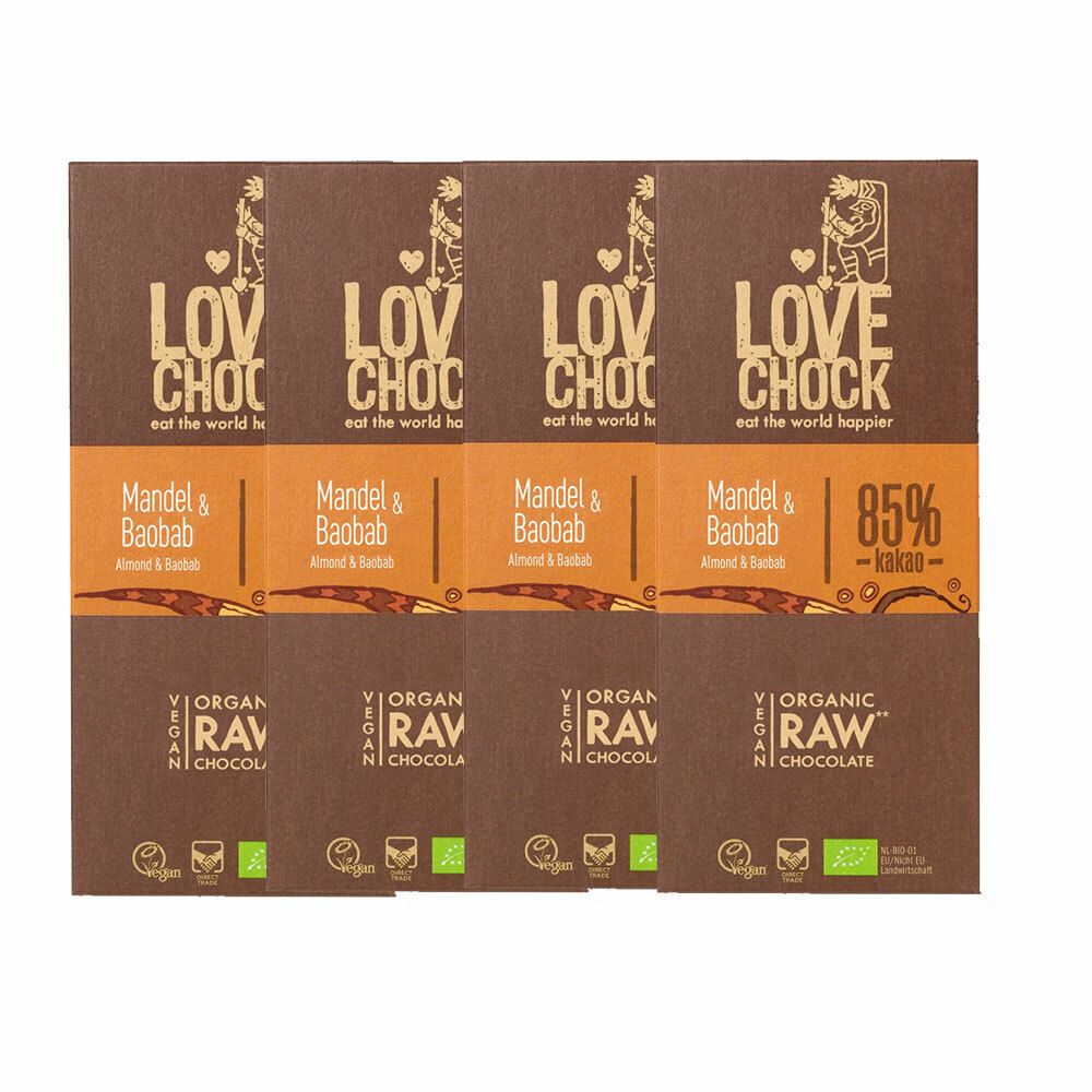 Lovechock Mandel & Baobabfrucht 85% Kakao