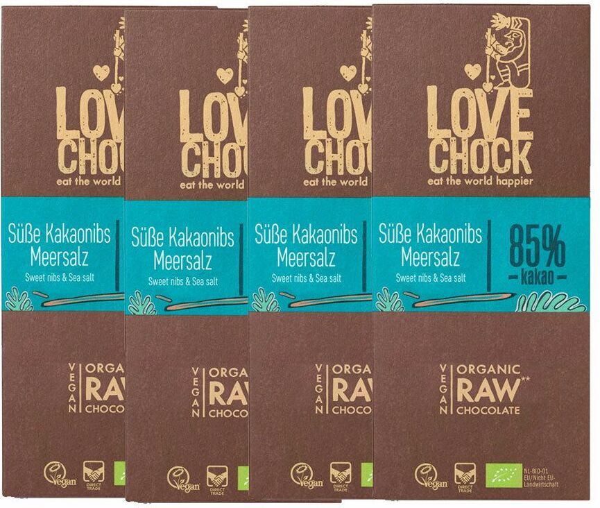 Lovechock Süße Kakaonibs & Meersalz 85% Kakao