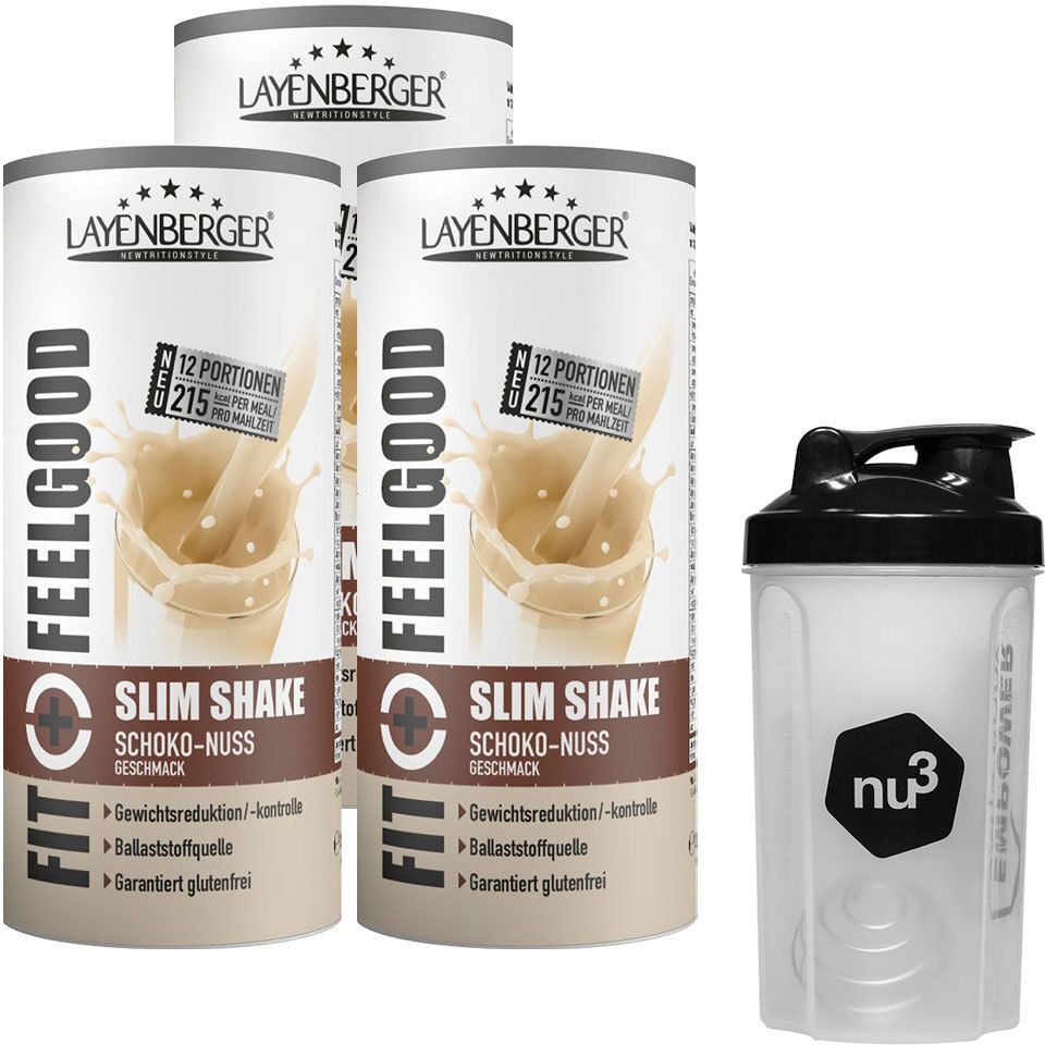 Layenberger Fit+Feelgood Slim Shake Schoko Nuss + nu3 Shaker