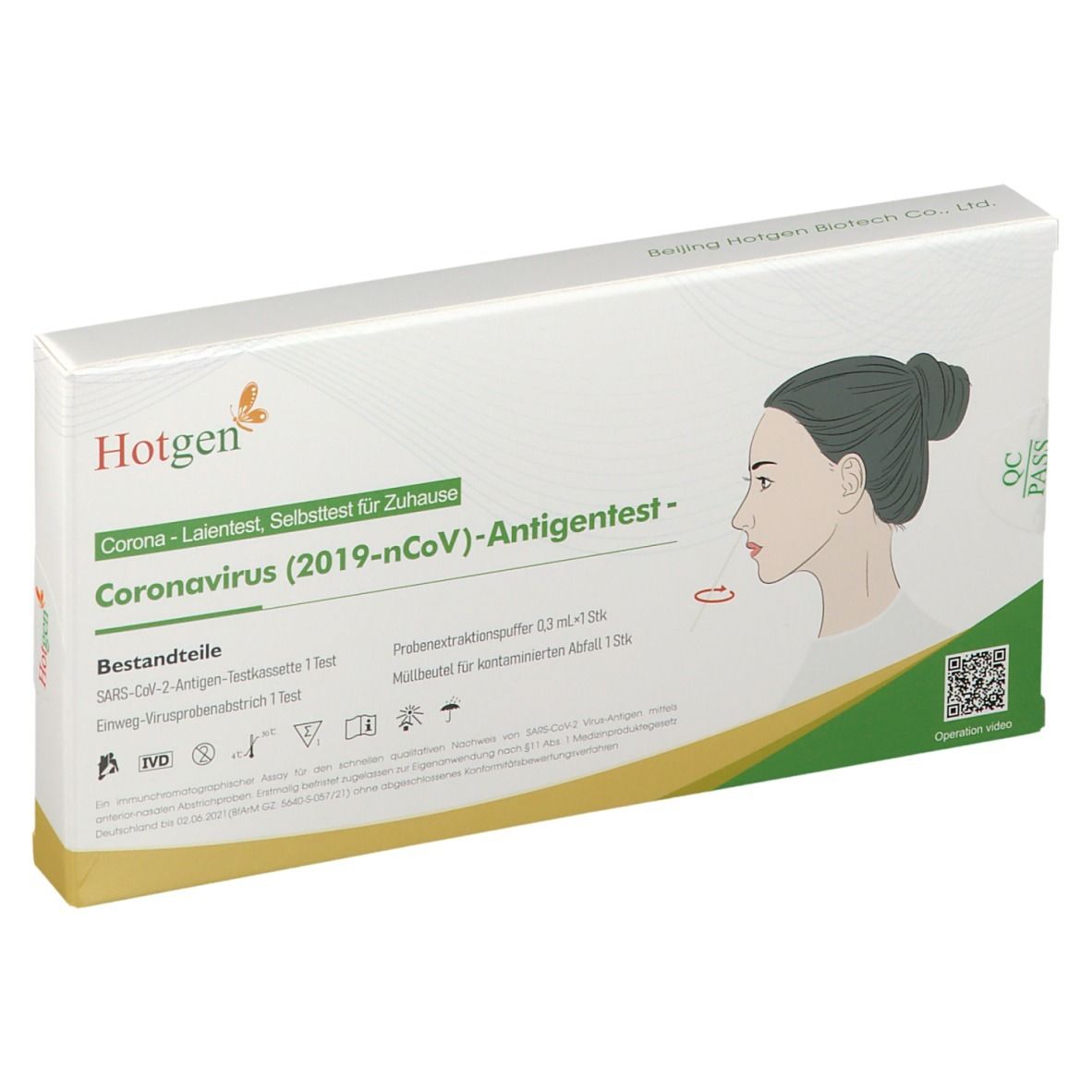 BEIJING HOTGEN BIOTECH CO.,Ltd Hotgen Covid-19-Antigen-Selbsttest 10 Stück