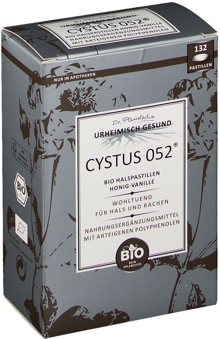 Dr. Pandalis Cystus 052® Bio Halspastillen – Honig-Vanille