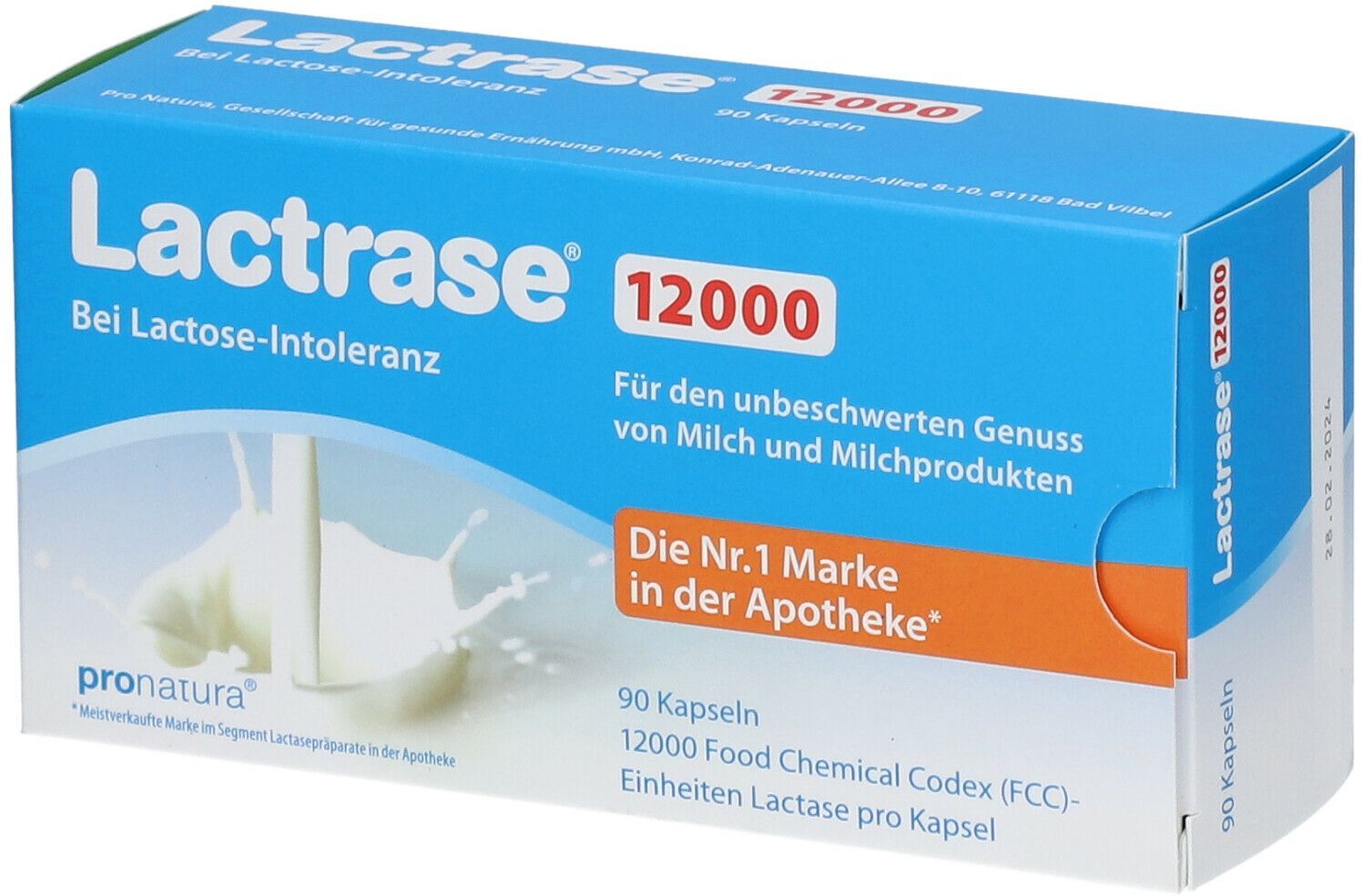 Pro Natura Gesellschaft für gesunde Ernährung mbH Lactrase® 12000 FCC