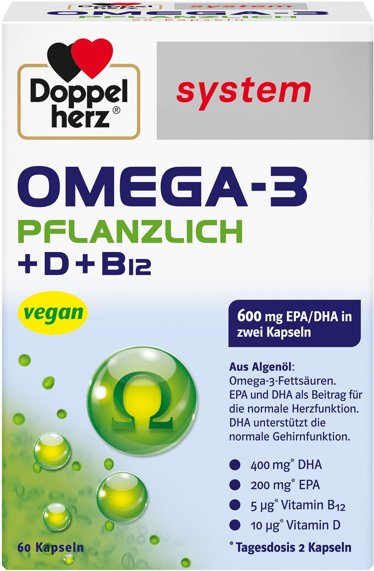 Doppelherz® Omega-3 pflanzlich