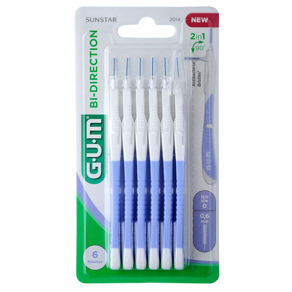 Sunstar Deutschland GmbH Gum® Bi-Direction Interdentalbürsten 0,9 mm hellblau