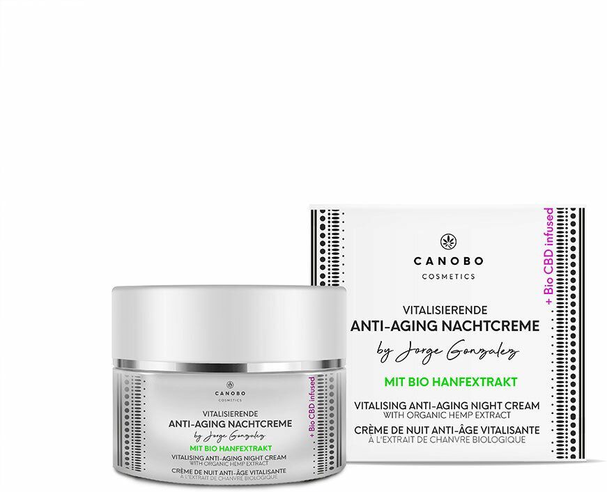 IMstam healthcare GmbH Canobo CBD Anti-Aging Nachtcreme mit Bio Hanfextrakt