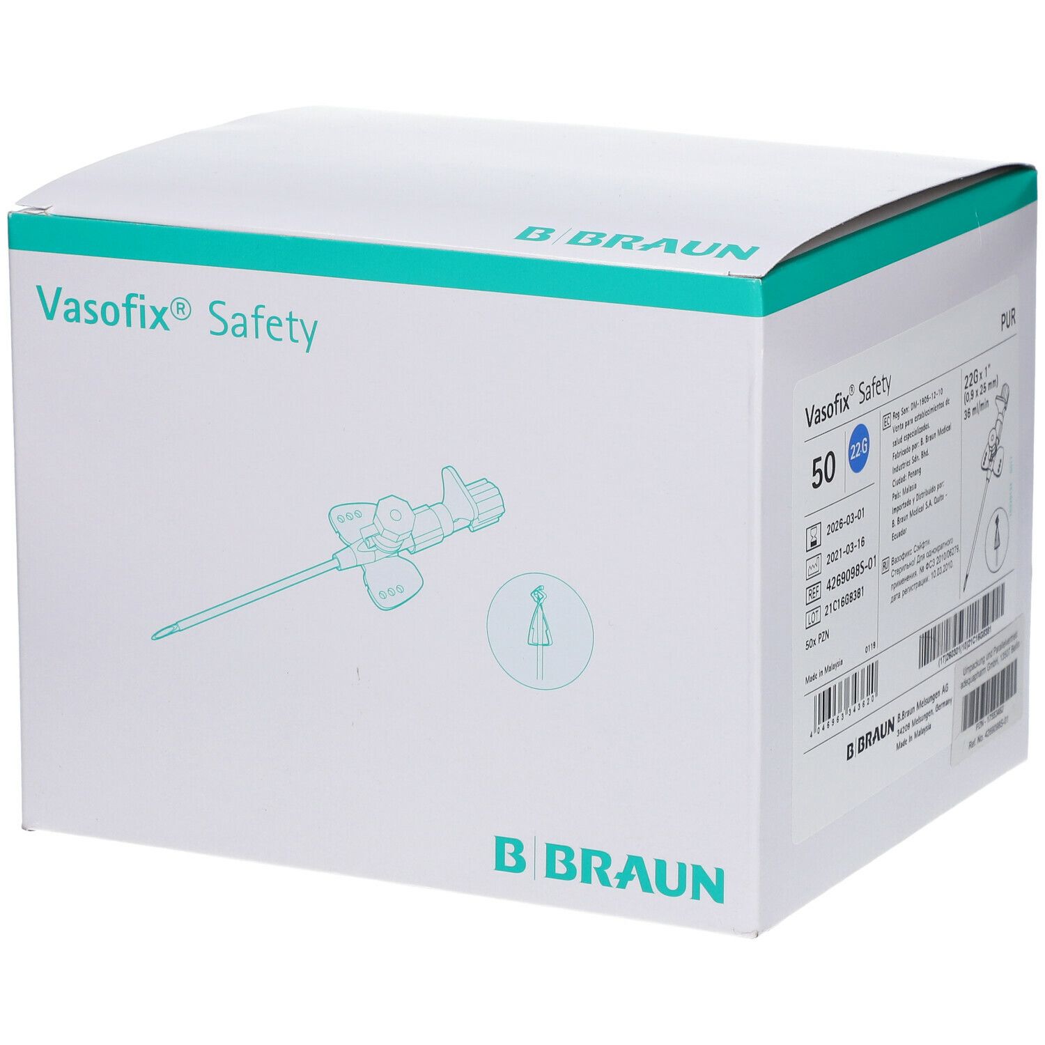 adequapharm GmbH Vasofix® Safety Kanüle 22G 0,90 x 25 mm