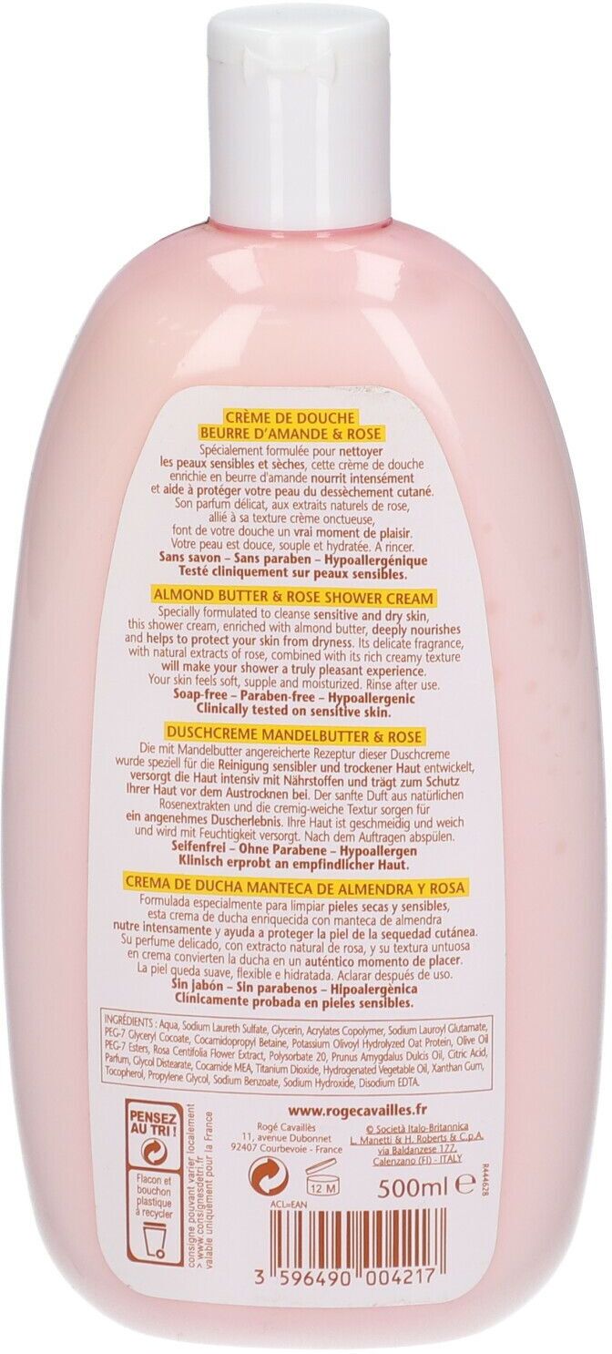 ROGE CAVAILLES Rogé Cavaillès Crème de Douche, Crème de douche, beurre d'amande et rose, fl 500 ml