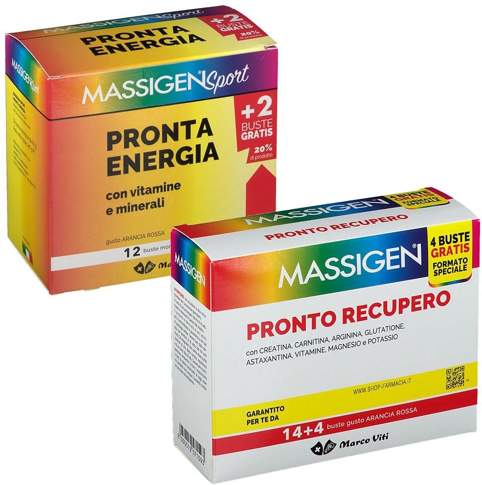 Diverse Massigen® Sport Pronta Energia + Massigen® Pronto Recupero