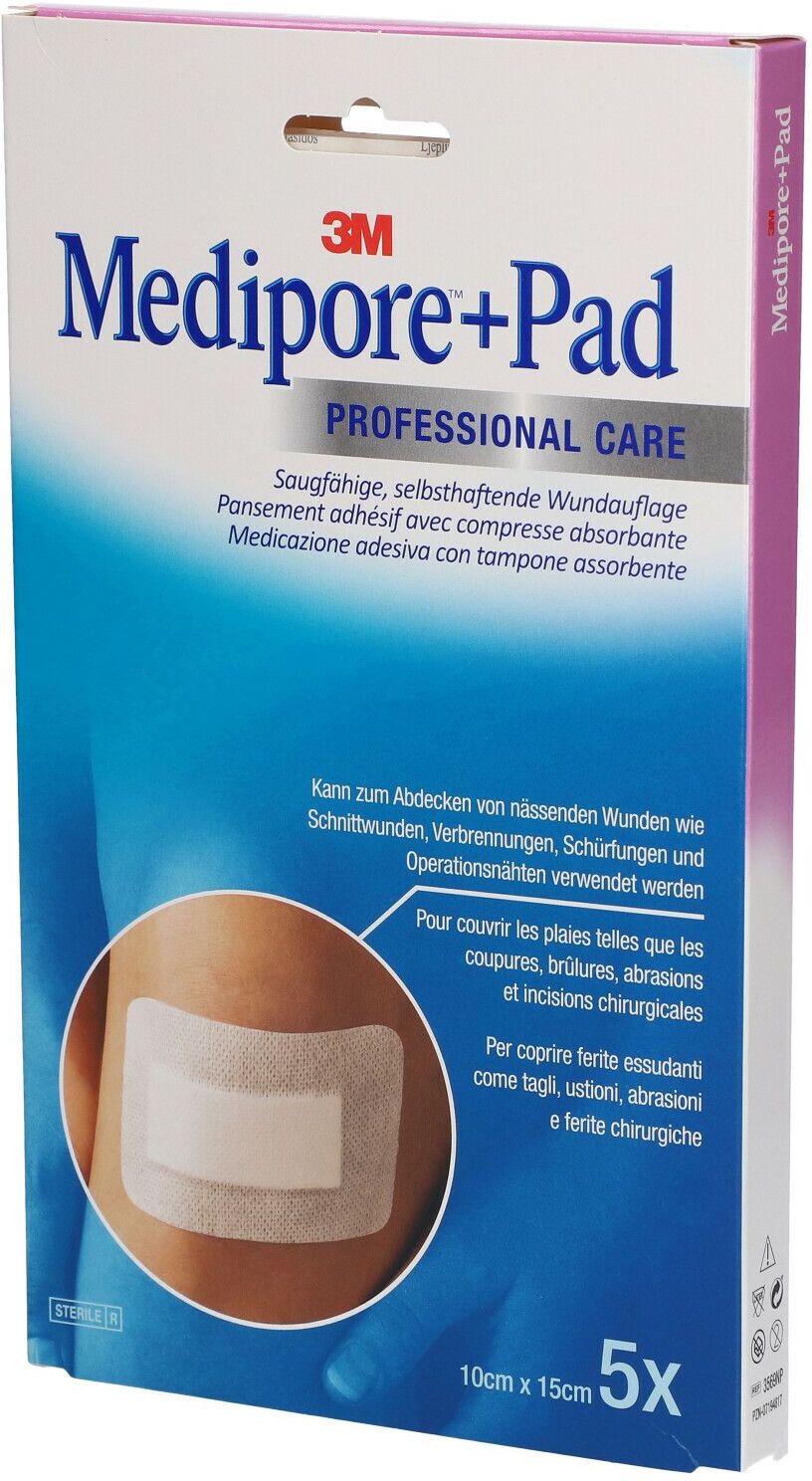 3M Médipore™+ Pad Saugfähiger Verband 10 cm x 15 cm