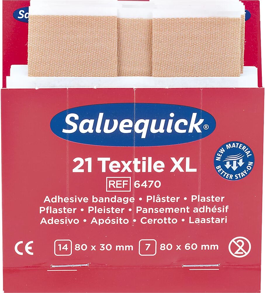 Refill für SALVEQUICK 6 VE elastische Pflaster-Abschnitte, je 21 Stk VE à 6 Stk