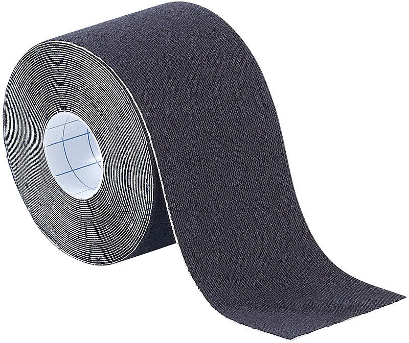 newgen medicals Kinesiologie-Tape aus Baumwollgewebe, 5 cm x 5 m, schwarz