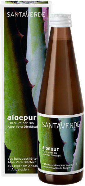 Santaverde Aloepur 100% Reiner Aloe Vera Saft 330 ml Nahrungsergänzun