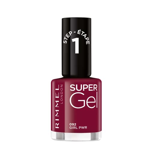 Rimmel London Super Gel nagellak, nagellak, nagellak, nagellak, langhoudende gel, 12 ml, Girl Pwr