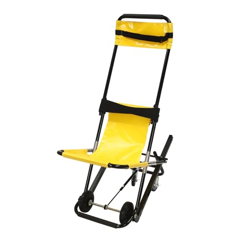 Areao Draagbare opvouwbare trapstoel, eerstehulp-trapstoel, handmatige liftstoel, houdt 100 kg, draagbaar voor het vervoer van patiënten met beperkte mobiliteit