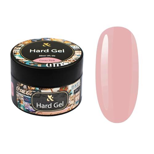 F.O.X HARD GEL, Builder Gel opbouwgel voor gelnagels, uv-gel voor nagelverlenging en modellering, nagelmodellering, gel voor nagels (30 ml, cover roze)