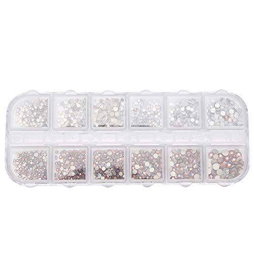 AMONIDA Nagelkunststeentjes, Nagelkunstdecoratie DIY steentjes Nagelsteentjes, Nagelkunstaccessoire Nageldecoratie Nagelstudio Nagelkunstleerlingen(Rhinestone 8#)