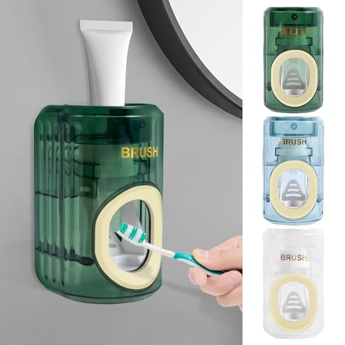 Foppla Tandpasta Dispenser voor aan de muur gemonteerde tandpasta knijper zonder boren badkamer tandpasta dispenser afneembare automatische tandpasta dispenser praktische automatische tandpasta